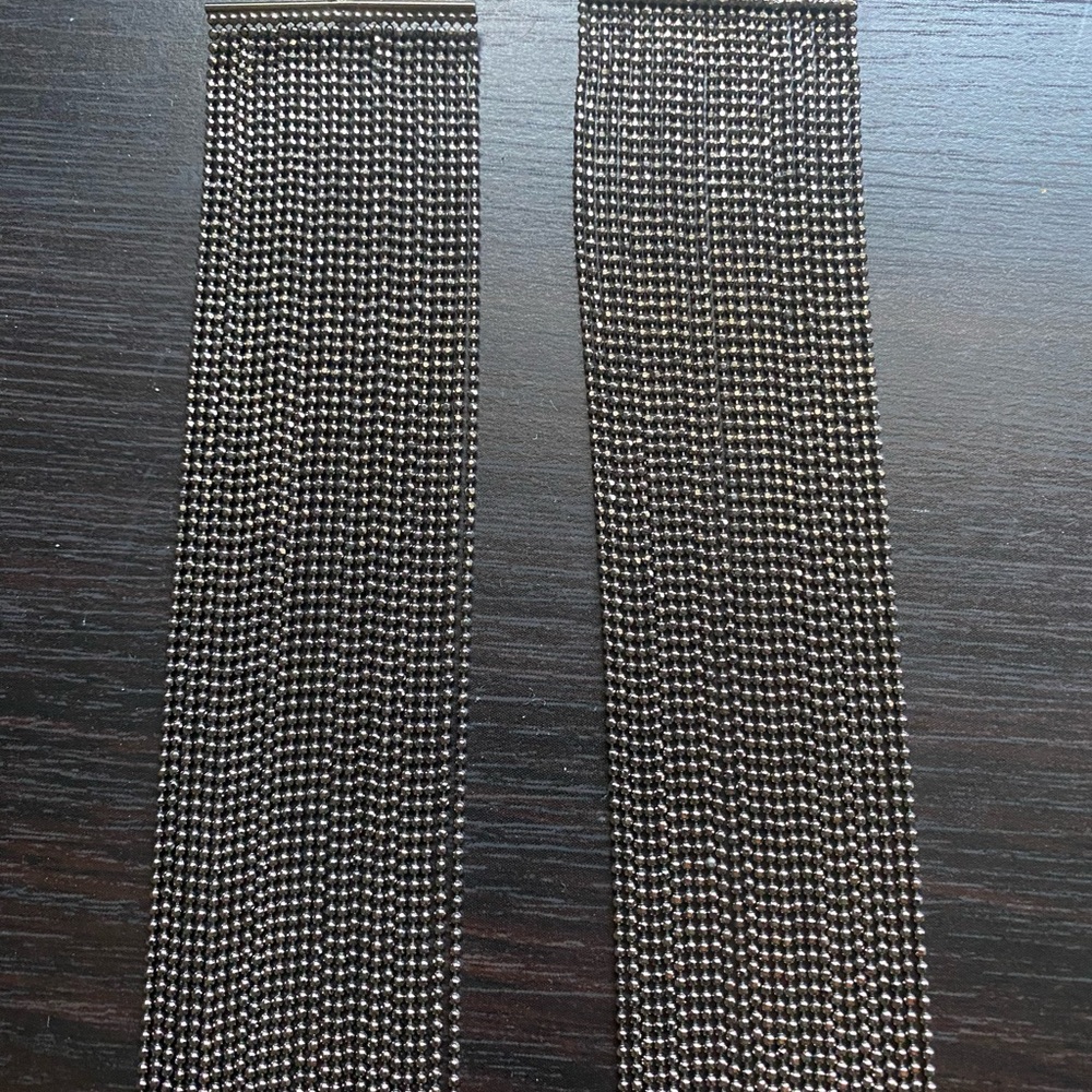 bebe gunmetal earrings